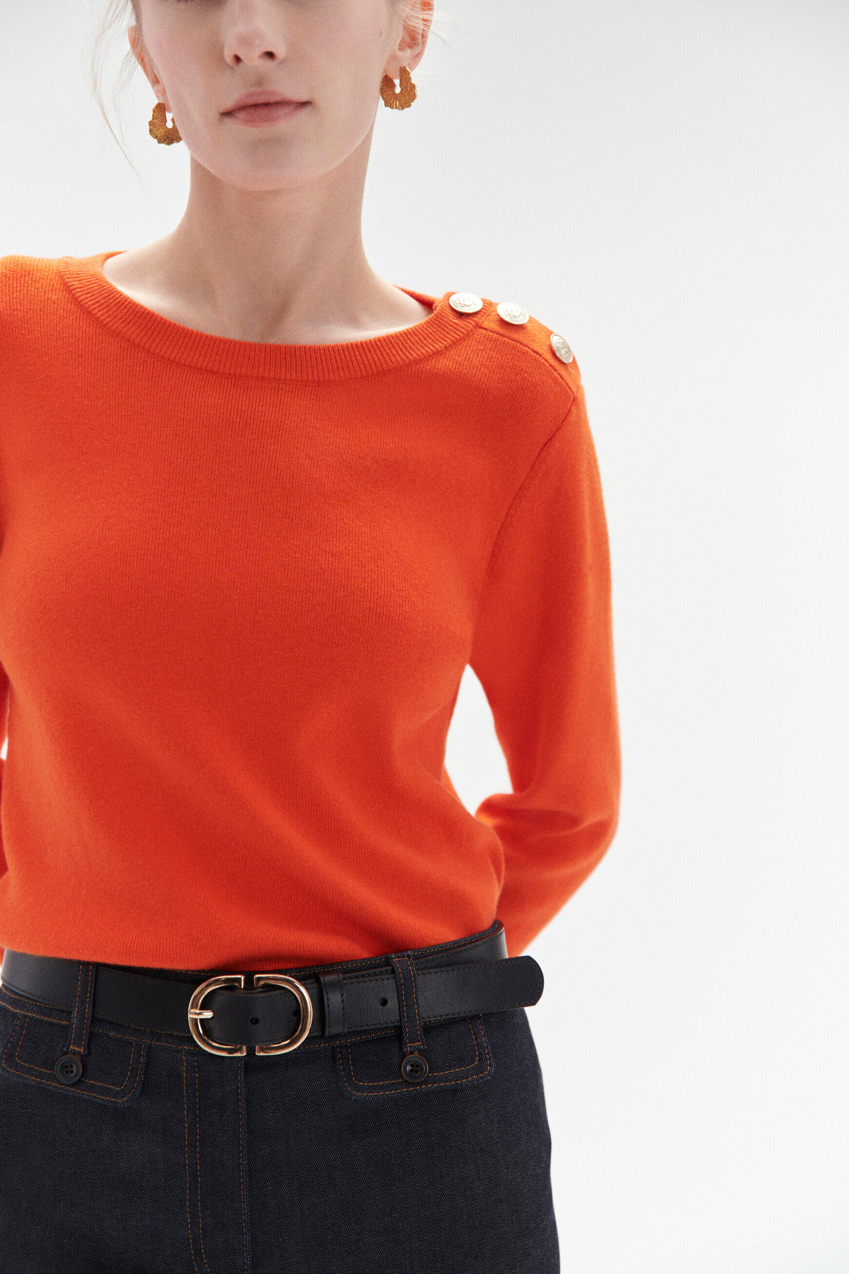 Jean teano évasé denim double stone femme