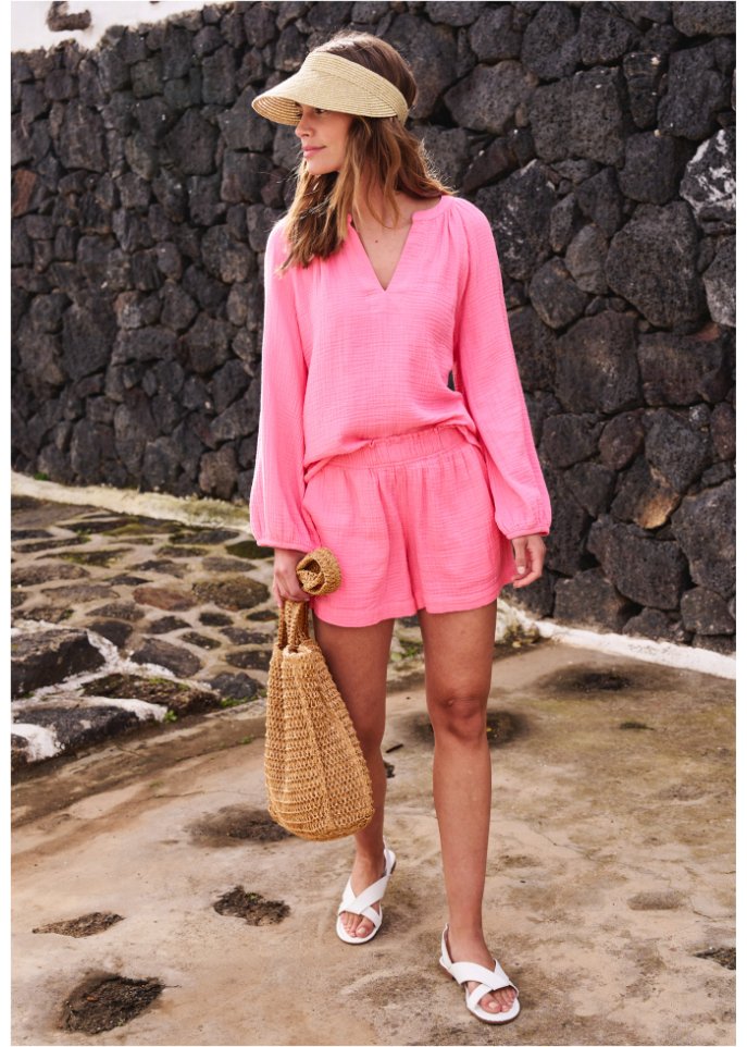 Musselin-Shorts aus Baumwolle