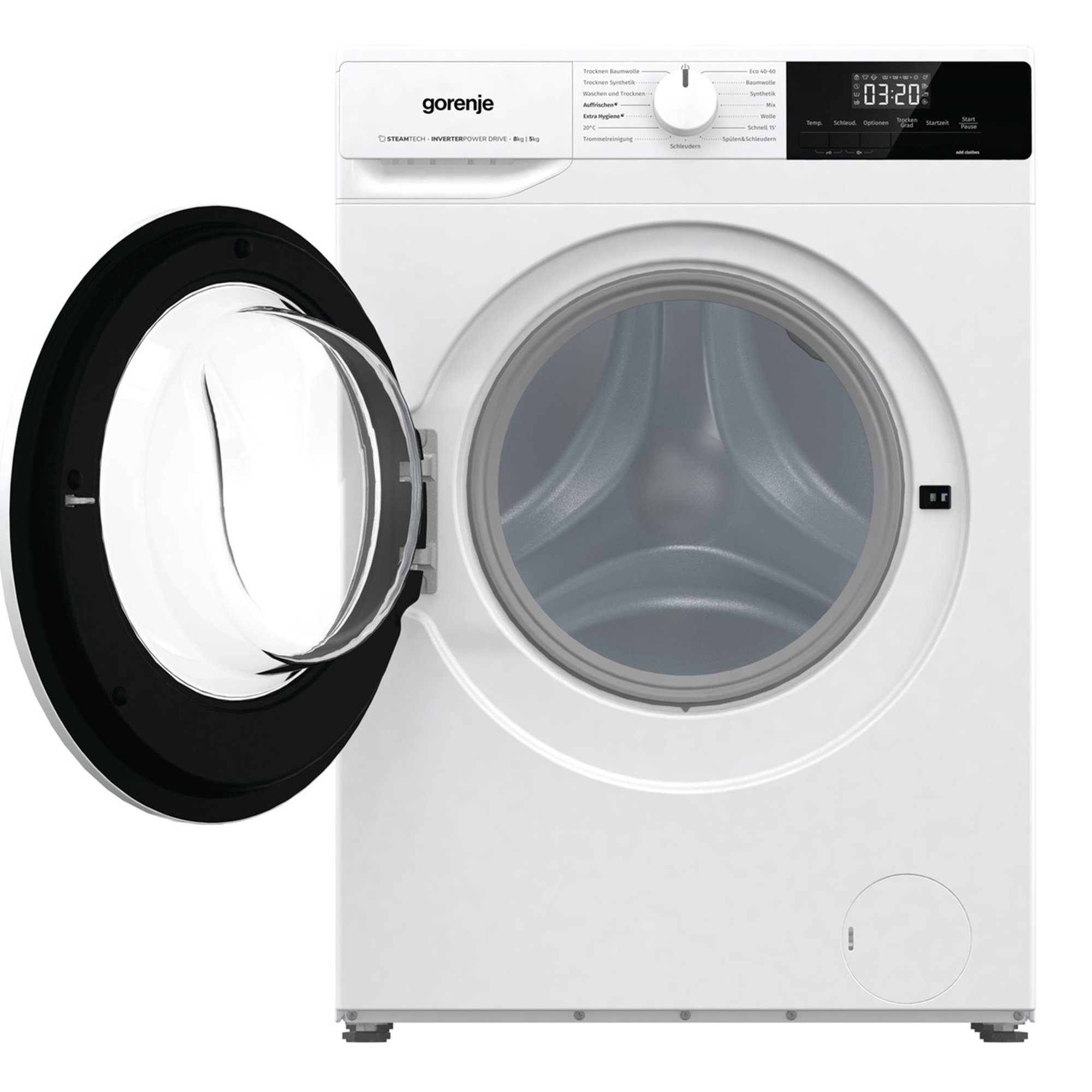 GORENJE Waschtrockner W3D2A854ADPS/DE, 8,00 kg, 5,00 kg, 1400 U/min, 15 Programme, AquaStop, Kindersicherung