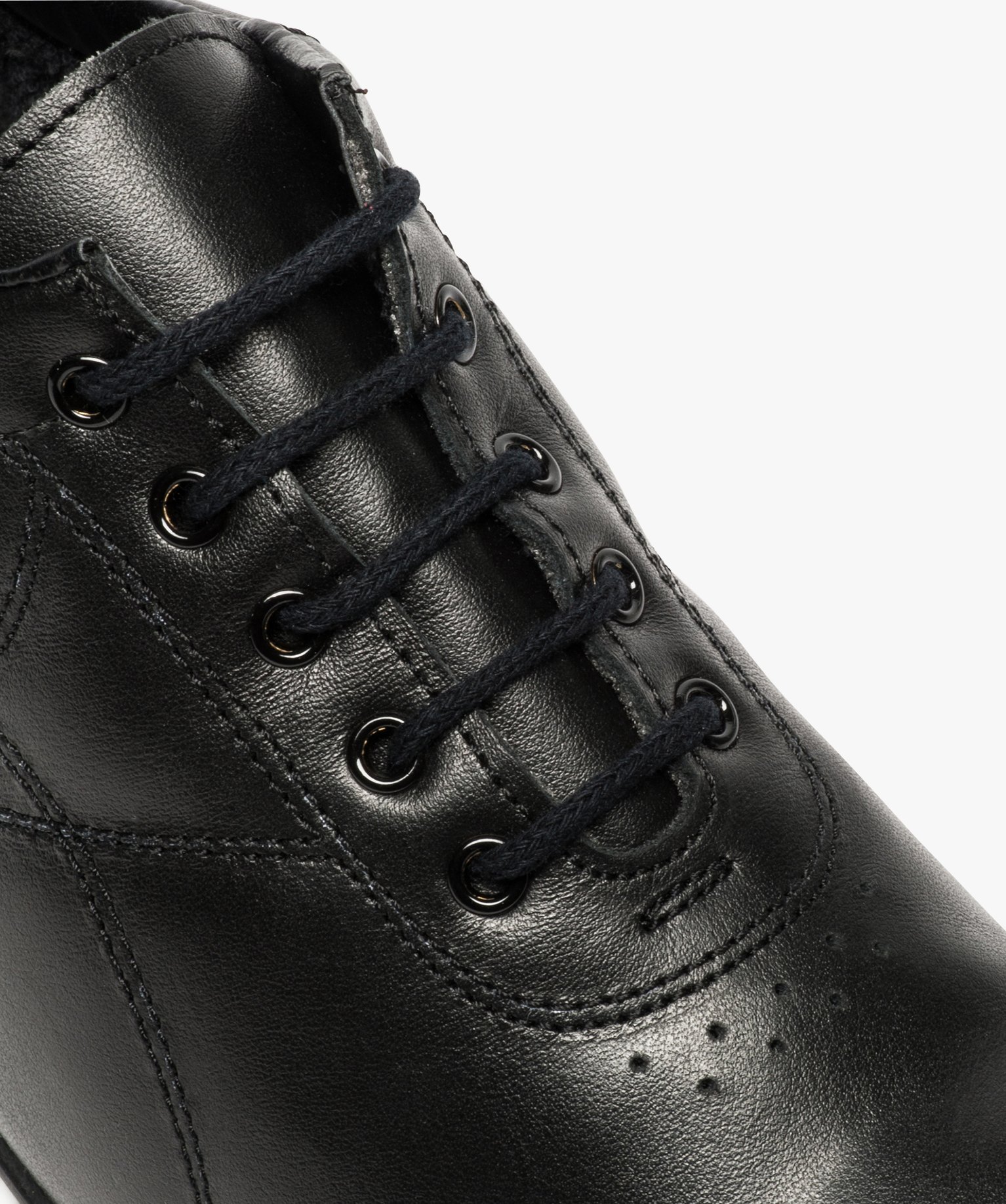 Derbies femme confort dessus cuir à talon compensé - Bopy noir | GEMO