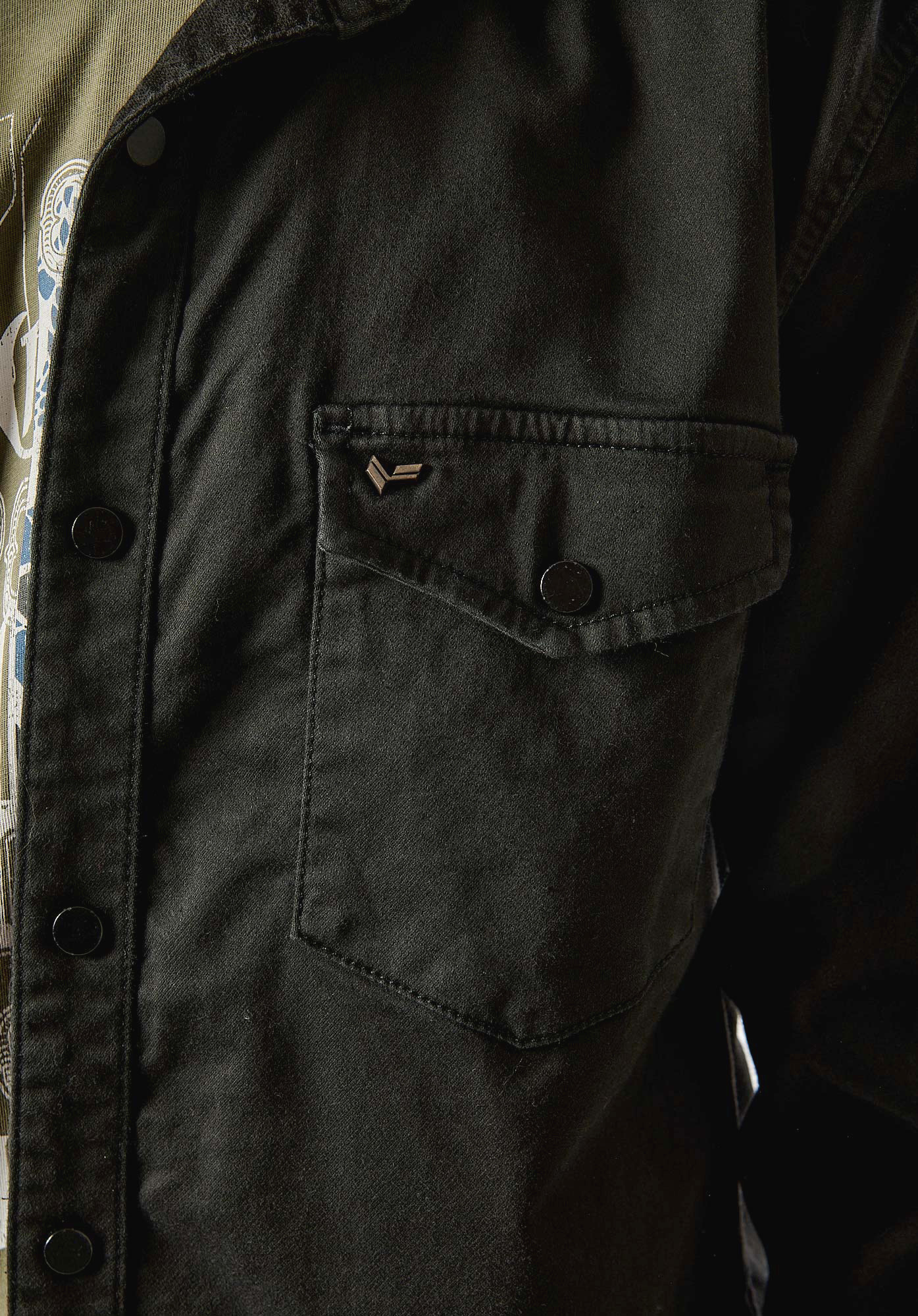 RINGO  Chemise en jean noire Homme