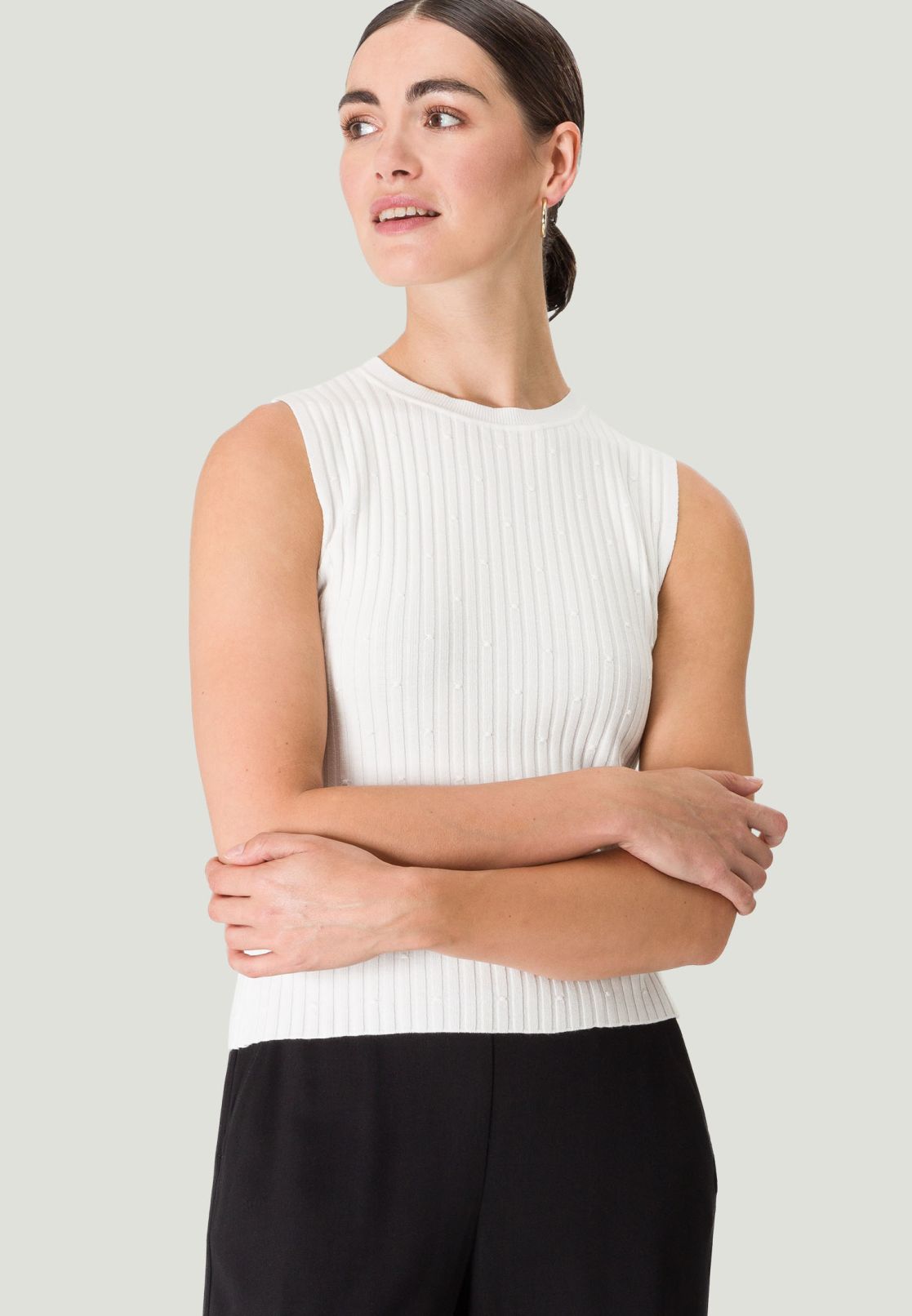 Stricktop mit Rundauschnitt