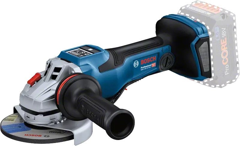 Amoladora angular inalámbrica Bosch Blue 06019H6B00 GWS 18V-15PSC de 125 mm, 18V (baterías y cargador no incluidos).