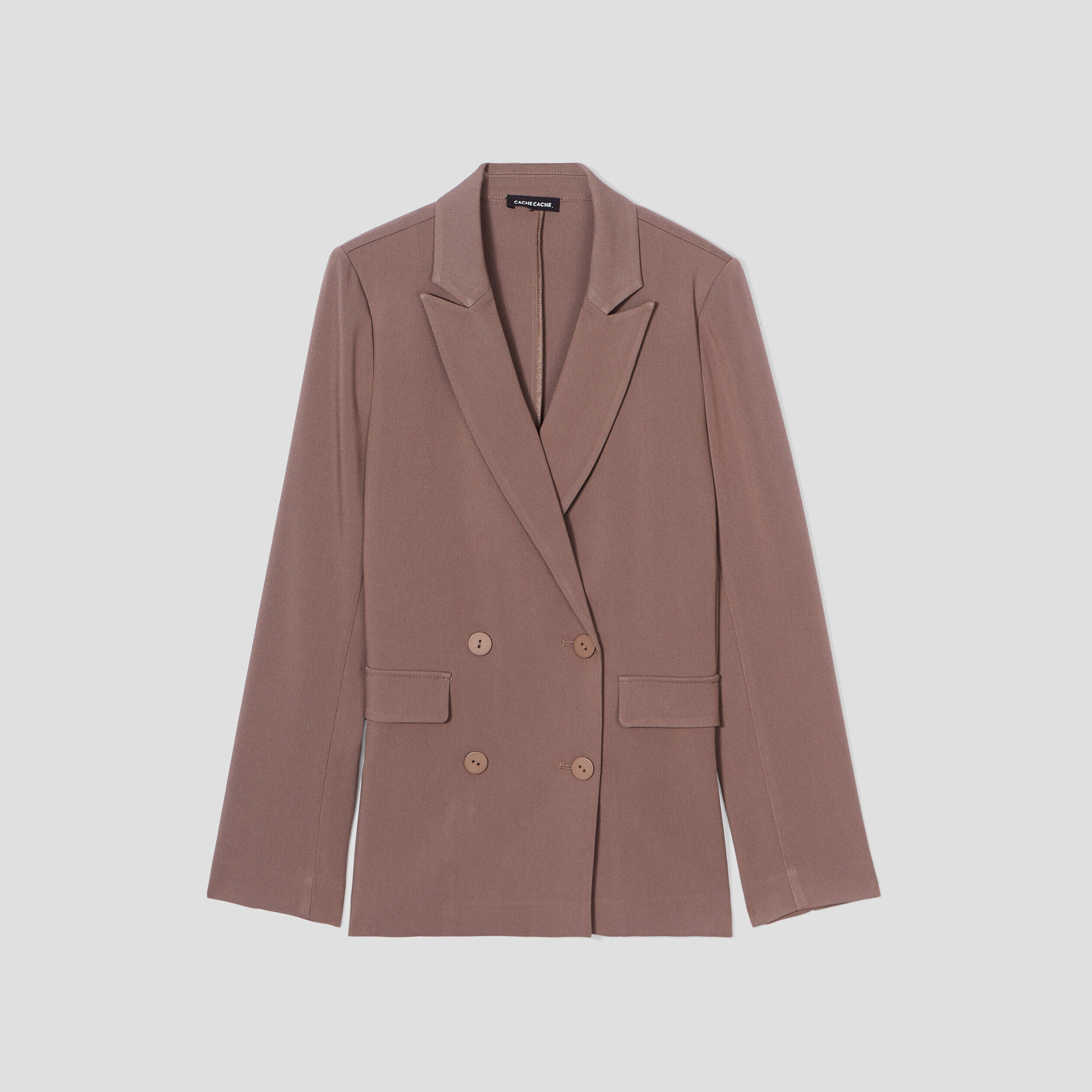 Veste esprit blazer droite taupe femme | Cache Cache