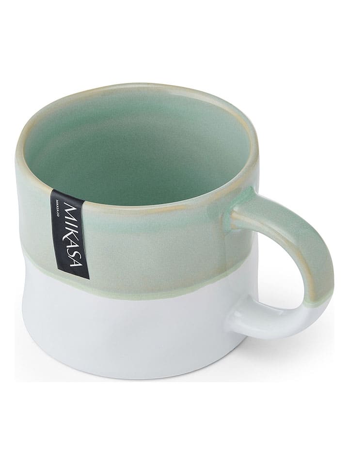 Mikasa 2er-Set: Tassen in Grün/ Weiß - 350 ml günstig kaufen onesize