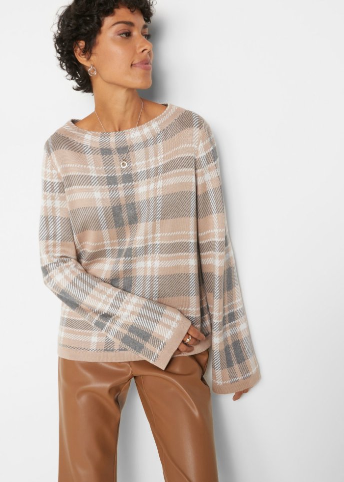 Jacquard-Pullover aus nachhaltiger Viskose