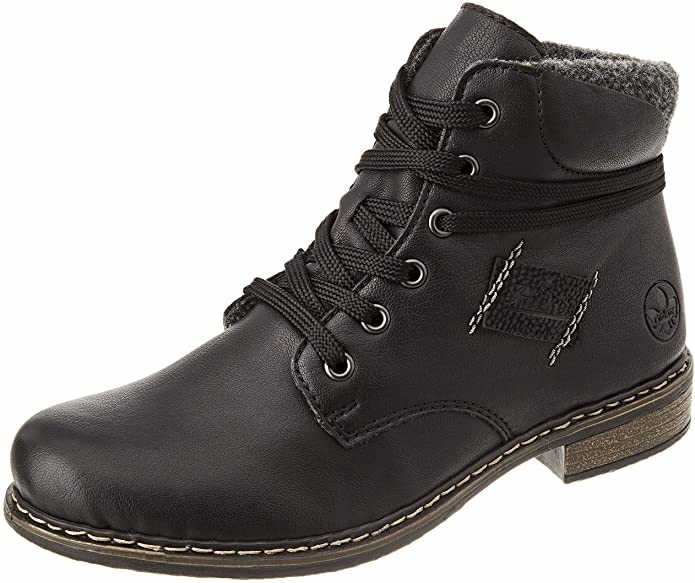 RIEKER Schnür-Stiefeletten schwarz