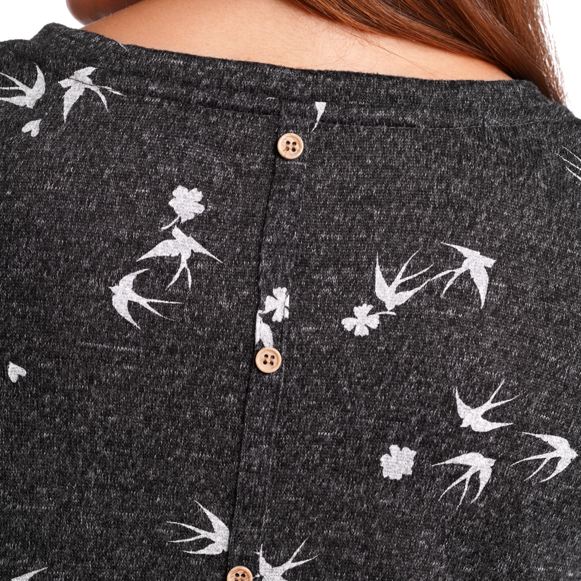 Damen Langarmshirt mit Herz-Allover