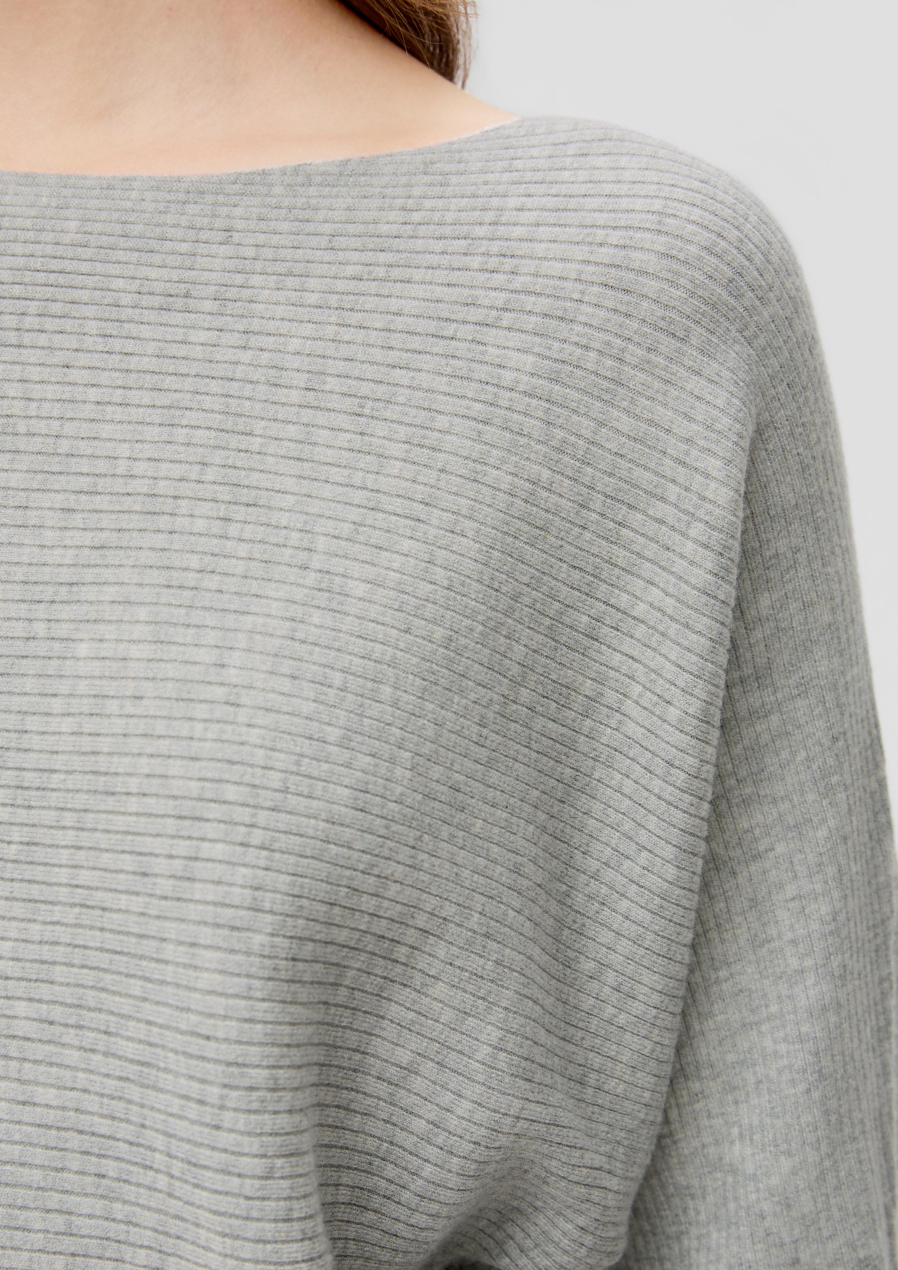 Rippstrickpulli mit Fledermausarm  2144100-9400