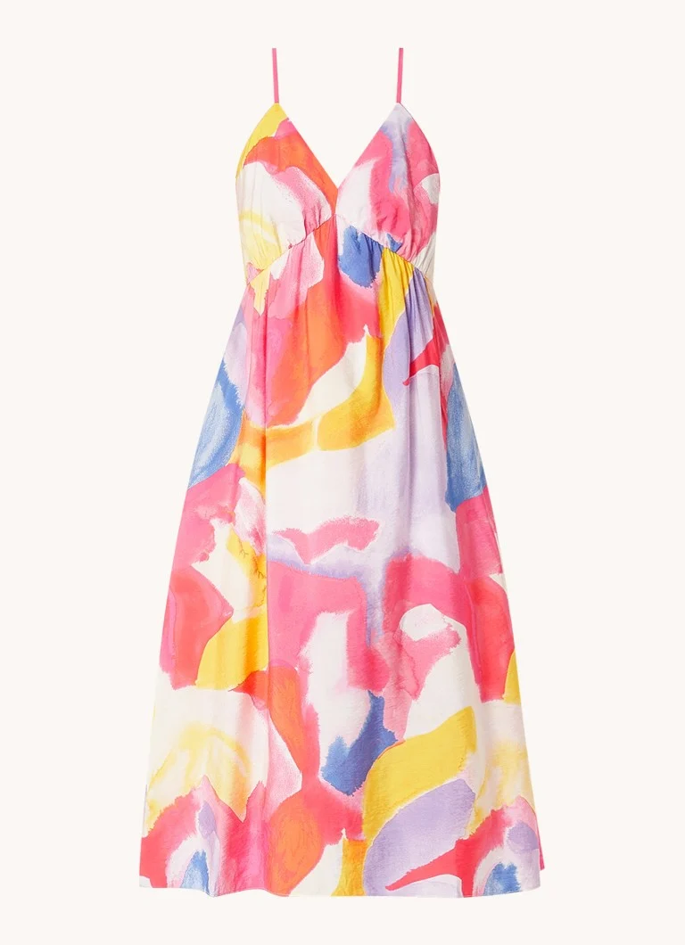French Connection  Isadora Faron maxi jurk met print en spaghettibandjes