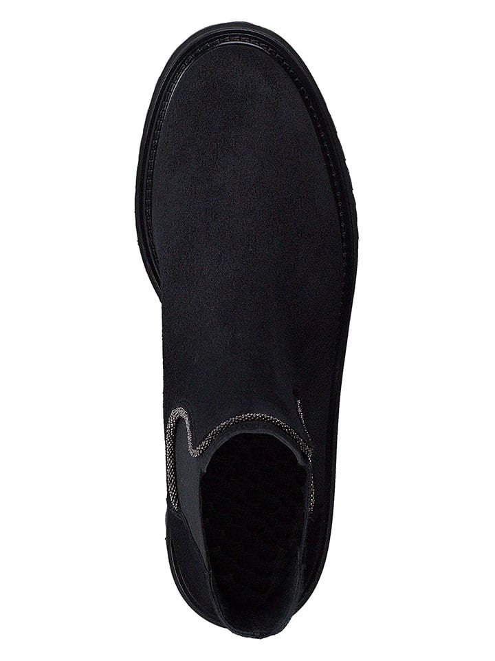 Paul Green Leder-Chelsea-Boots in Schwarz günstig kaufen