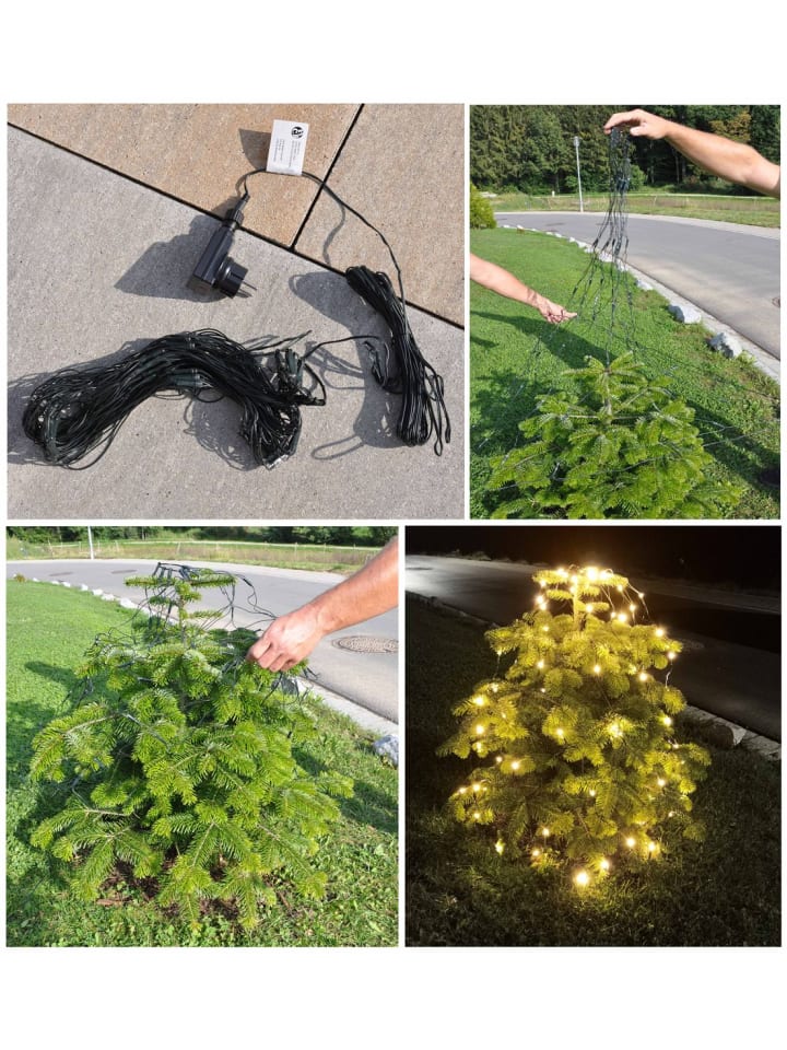 Coen Bakker 160 LED Trapez Kegel Lichterkette Netz 130 - 170cm in Warmweiß günstig kaufen onesize