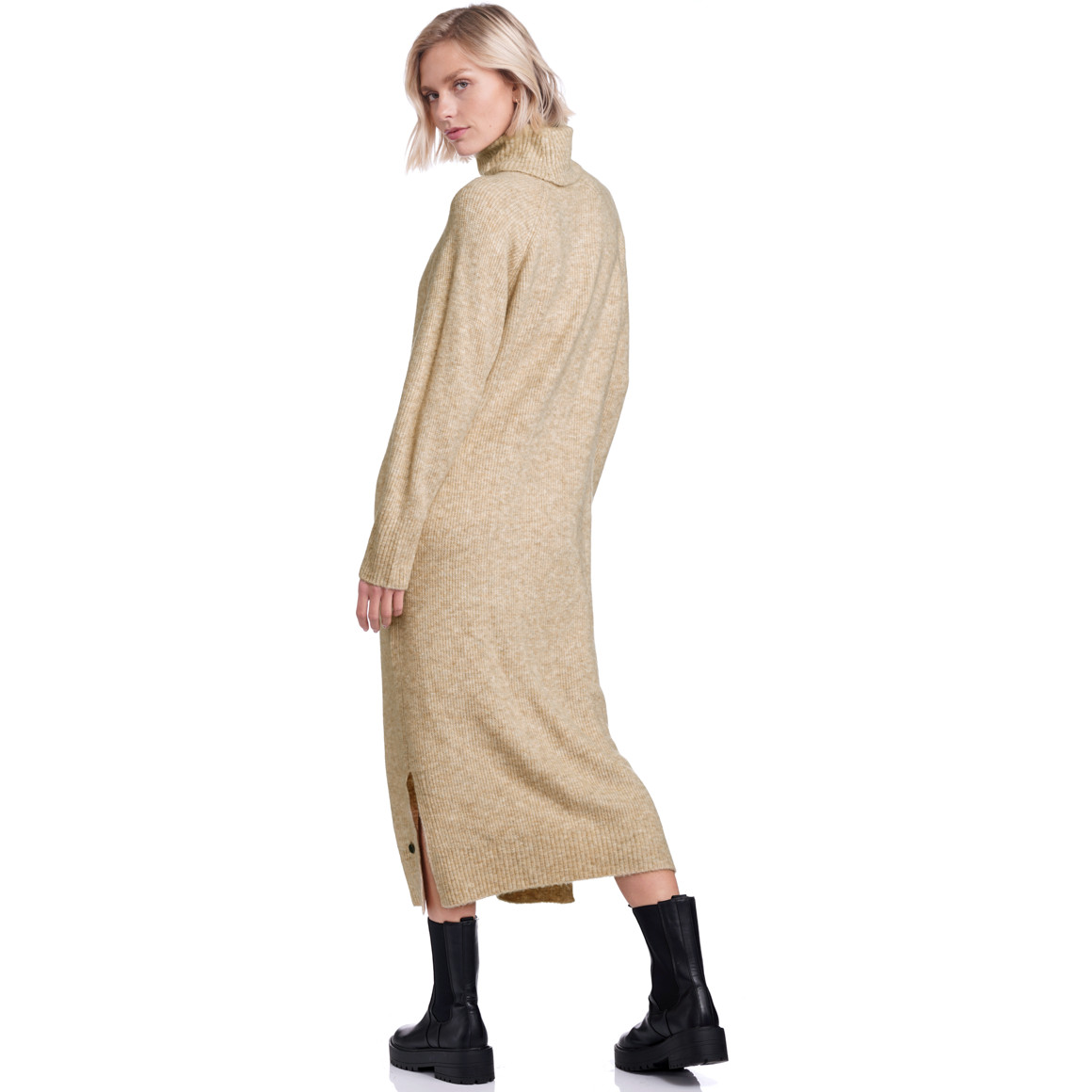 Damen Strickkleid mit Rollkragen