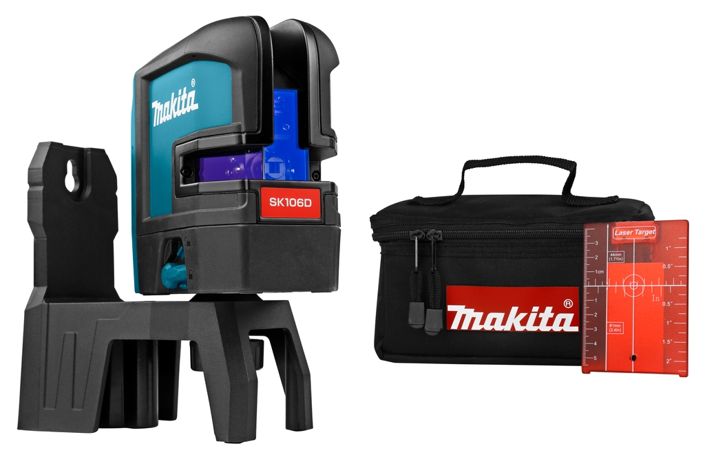 Laser cu autonivelare Makita SK106DZ, punct/cruce, roșu, fără baterii și încărcător
