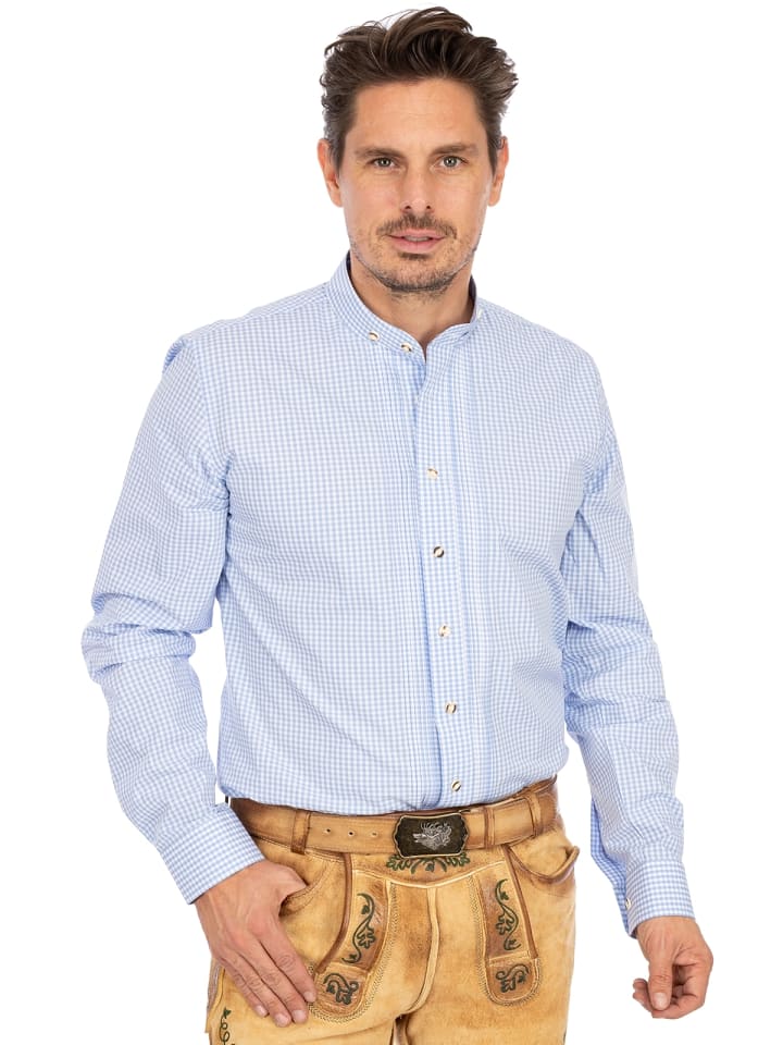 Almsach Stehkragenhemd 175CO in hellblau günstig kaufen