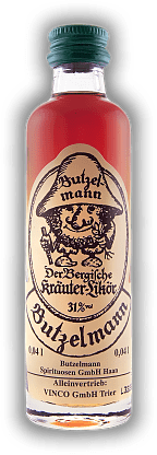 Butzelmann der bergische Kräuterlikör 0,04 Liter Butzelmann der bergische Kräuterlikör 0,04 Liter Traditionsreicher bergischer Kräuterlikör. 0,04	 Liter - Vol 31%