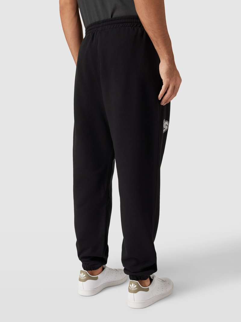 Sweatpants mit Label-Details in schwarz