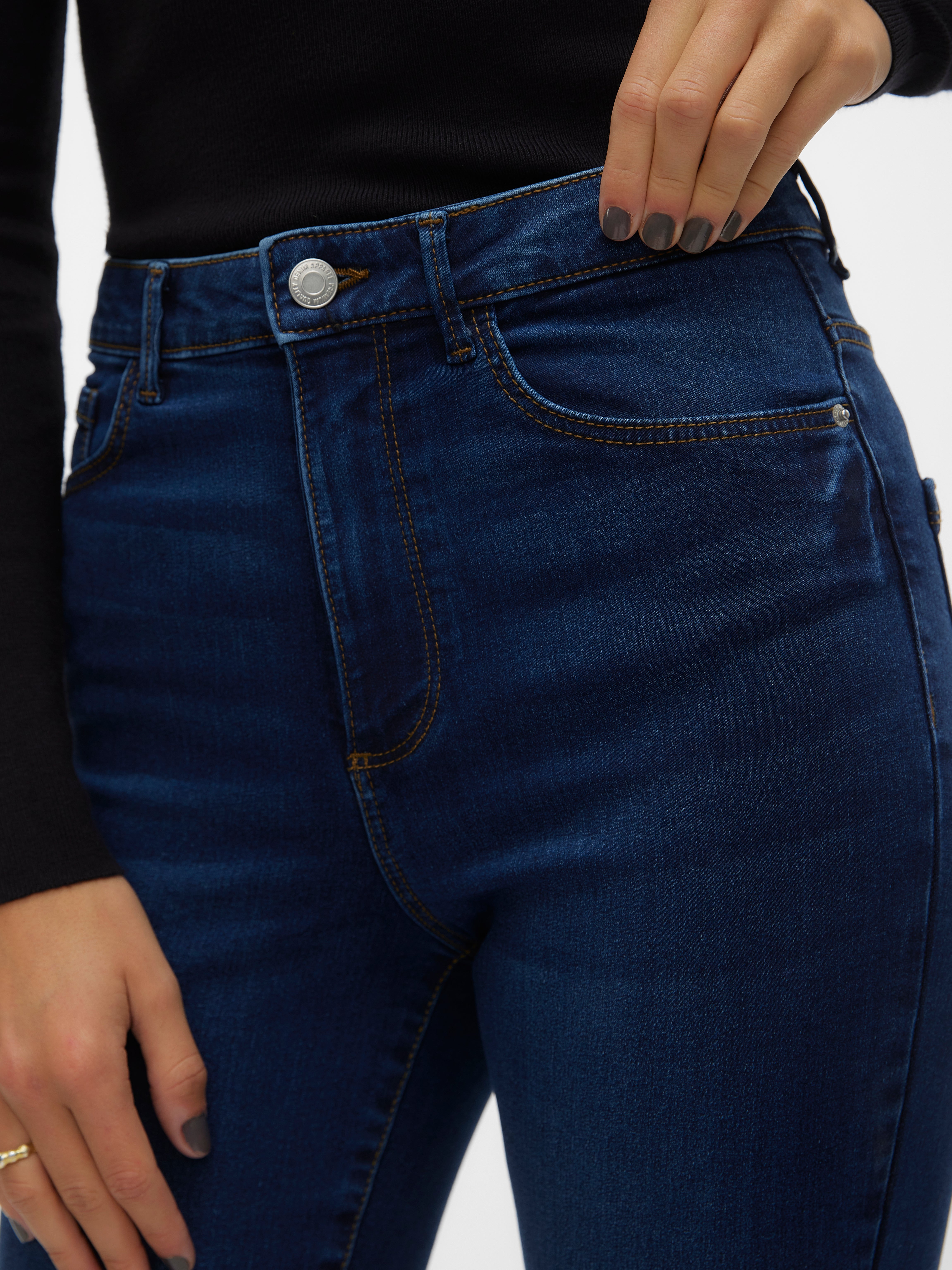VMSOPHIA Hohe Taille Slim Fit Jeans
