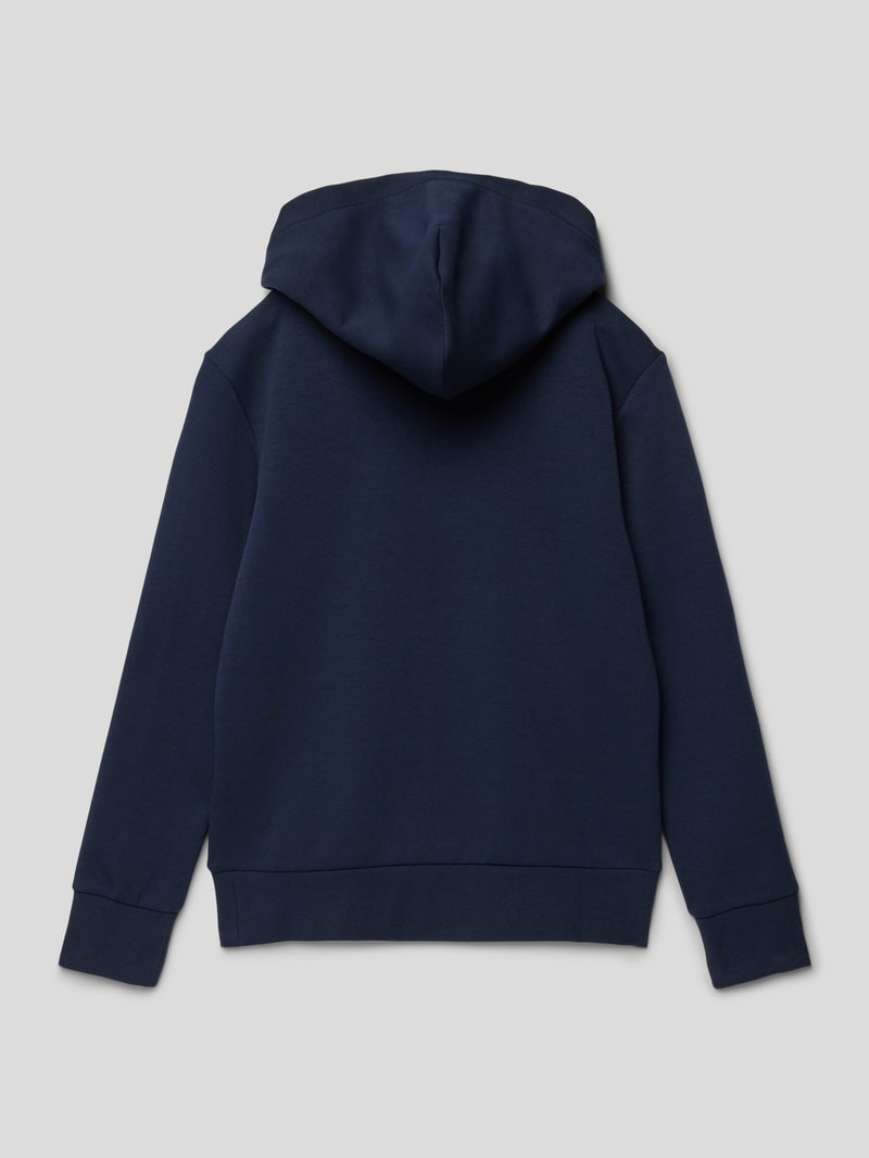 Hoodie aus Baumwoll-Mix mit Label-Detail in marineblau