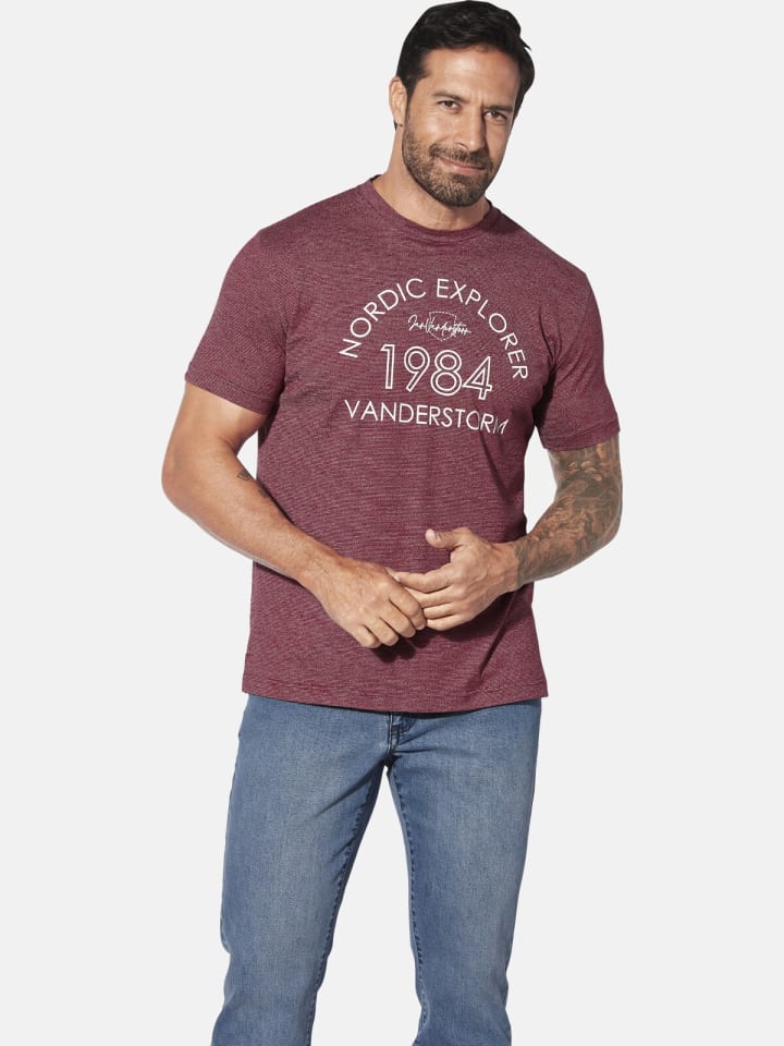 Jan Vanderstorm T-Shirt KERLOVAN in dunkelrot günstig kaufen
