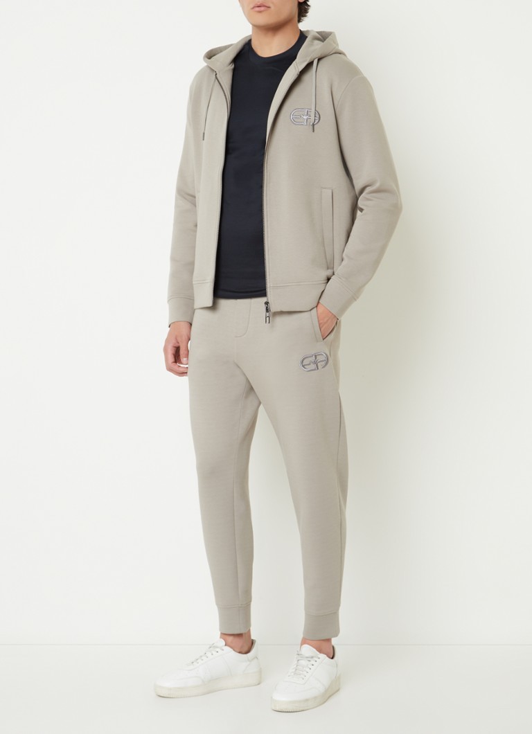 Pantaloni de jogging corti affusolati di Emporio Armani cu logo