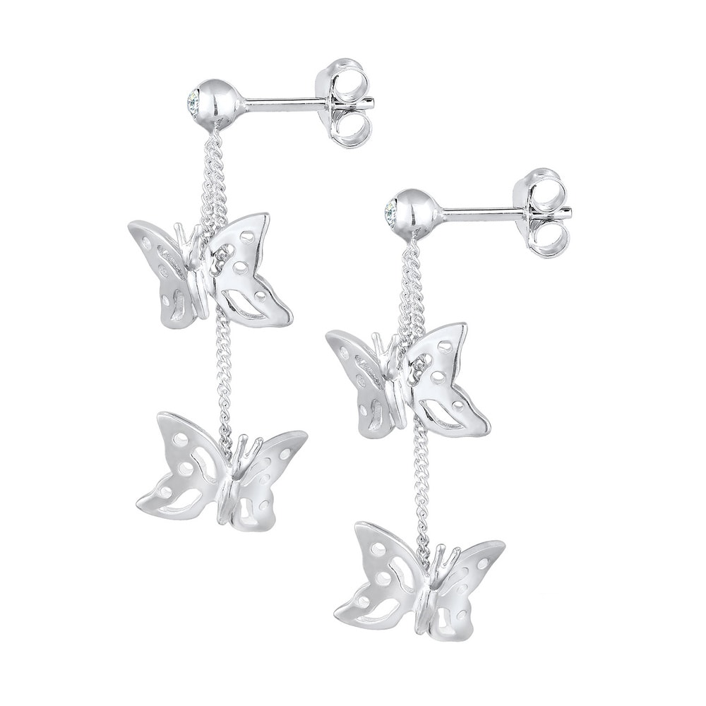 Elli Elli Boucles d'Oreilles Femmes pendentif d'oreilles tendance papillon nature avec Boucles d'oreilles