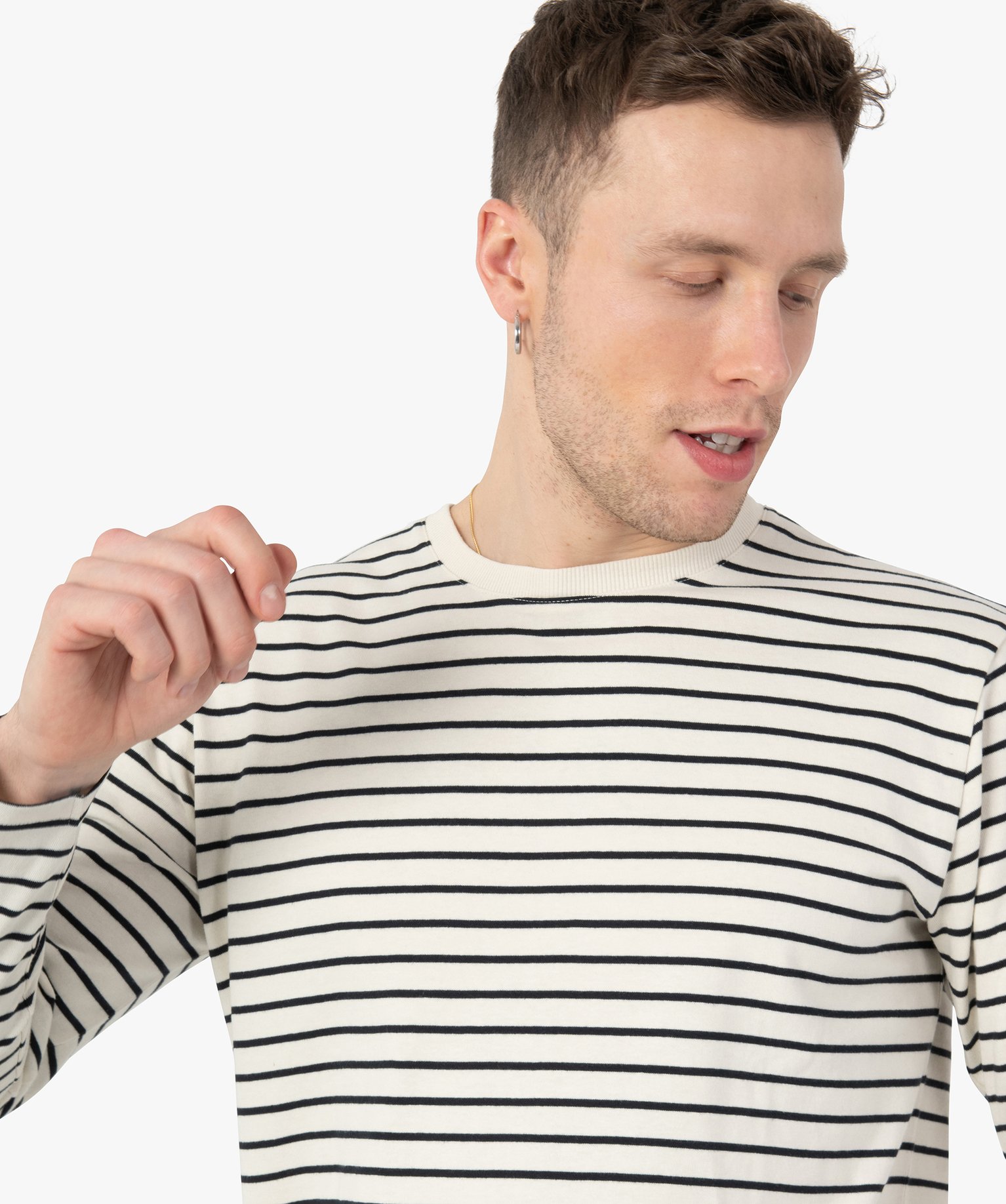 Tee-shirt homme rayé à manches longues raye | GEMO
