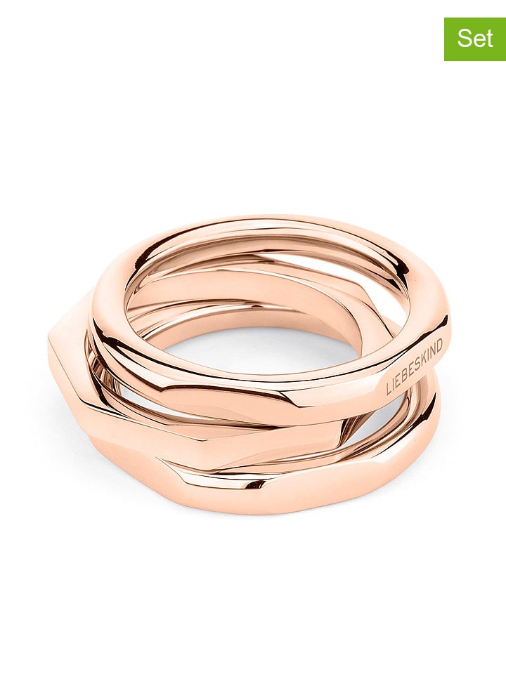 Liebeskind 3er-Set: Ringe in Roségold günstig kaufen 54