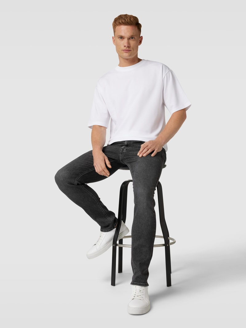 Slim Fit Jeans im 5-Pocket-Design Modell 'BLEECKER' in dunkelgrau