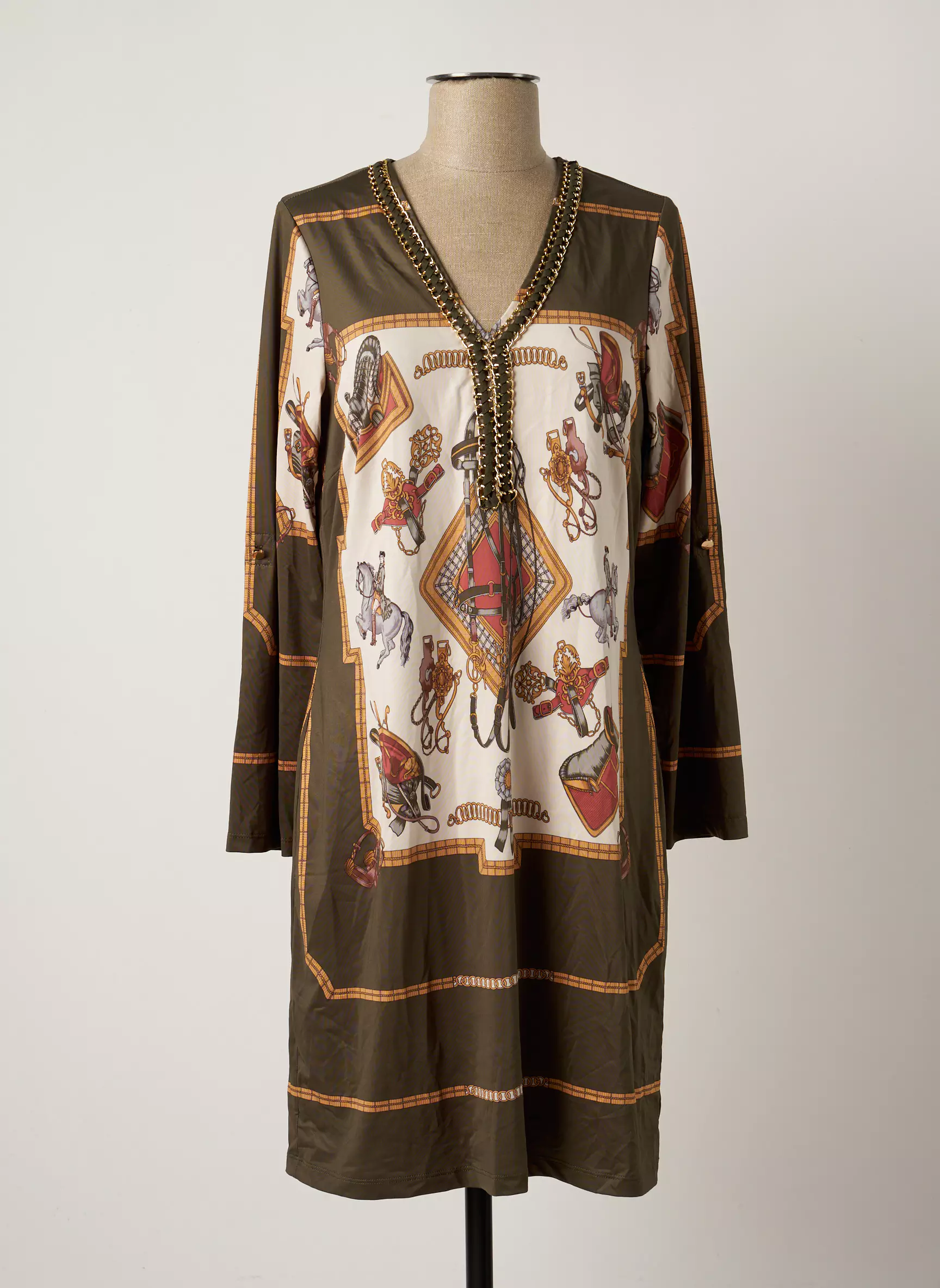 K Design Robes Mi Longues Femme couleur vert