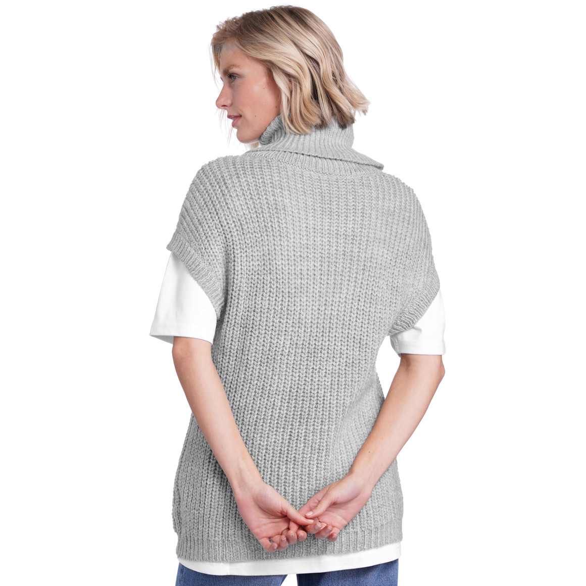Damen Pullunder mit Rollkragen