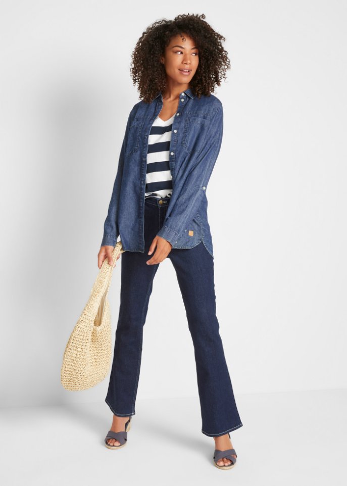 Stretch- Jeans aus Bio-Baumwolle, Bootcut