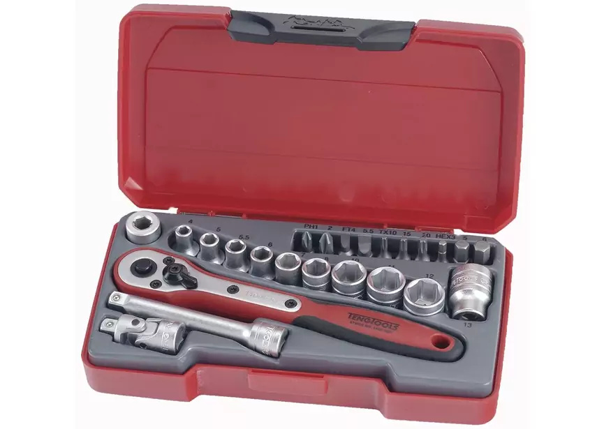 Teng Tools 167920107 T1424 Sada nástrčných klíčů a bitů 1/4