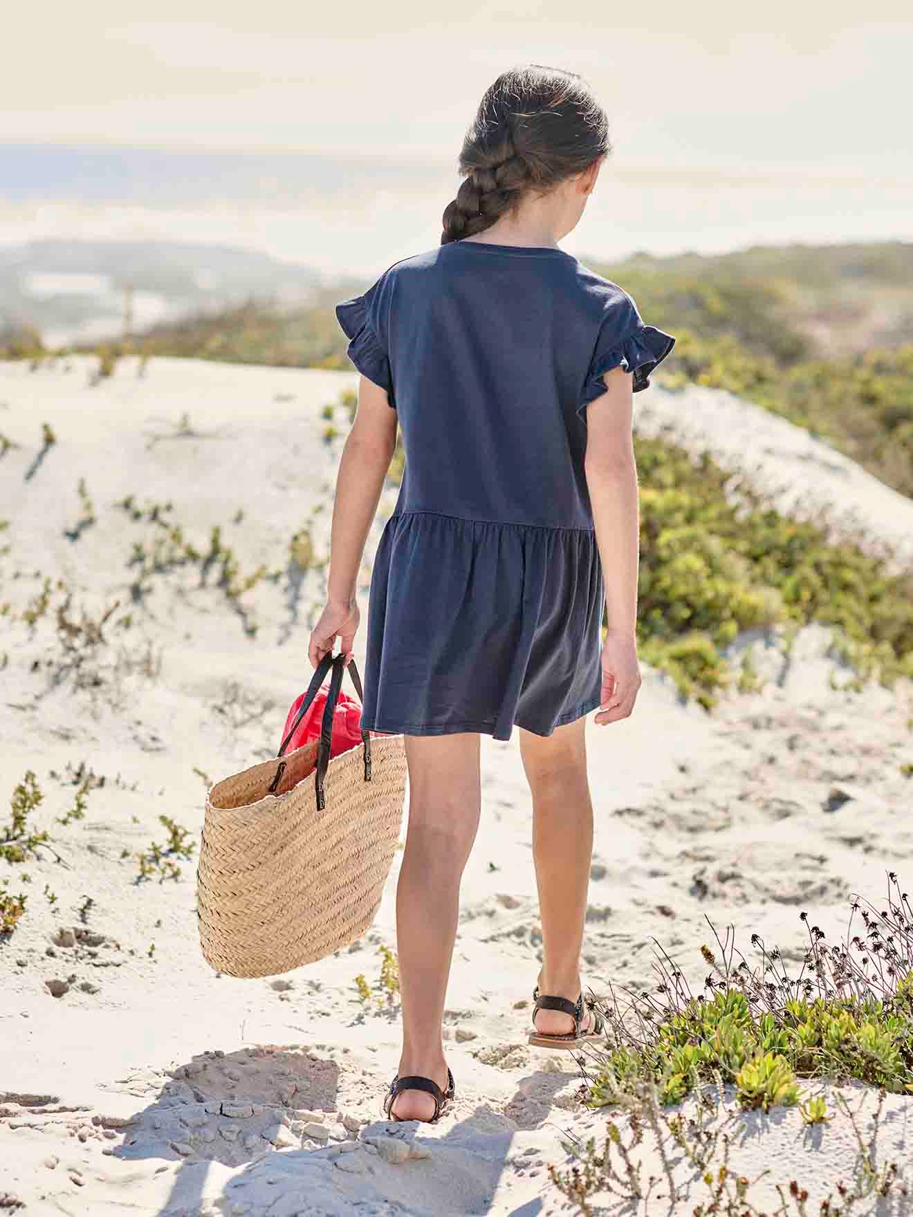 Vertbaudet Mädchen Sommerkleid mit 3D-Motiv - marine