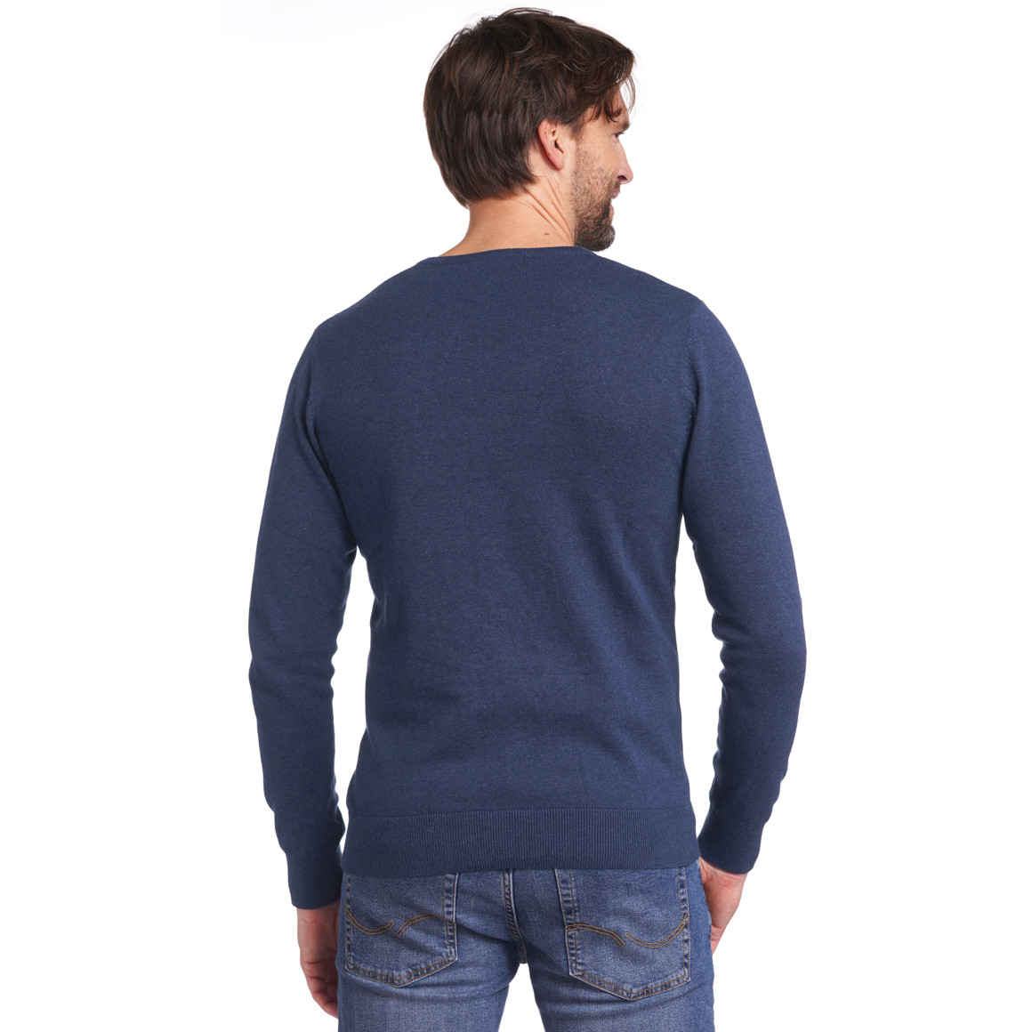 Herren Feinstrickpullover mit V-Ausschnitt