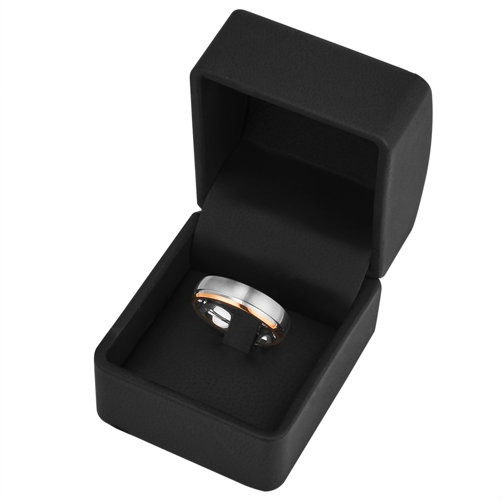 Trilani Bague en acier inoxydé Acier inoxydable en Argent Bague