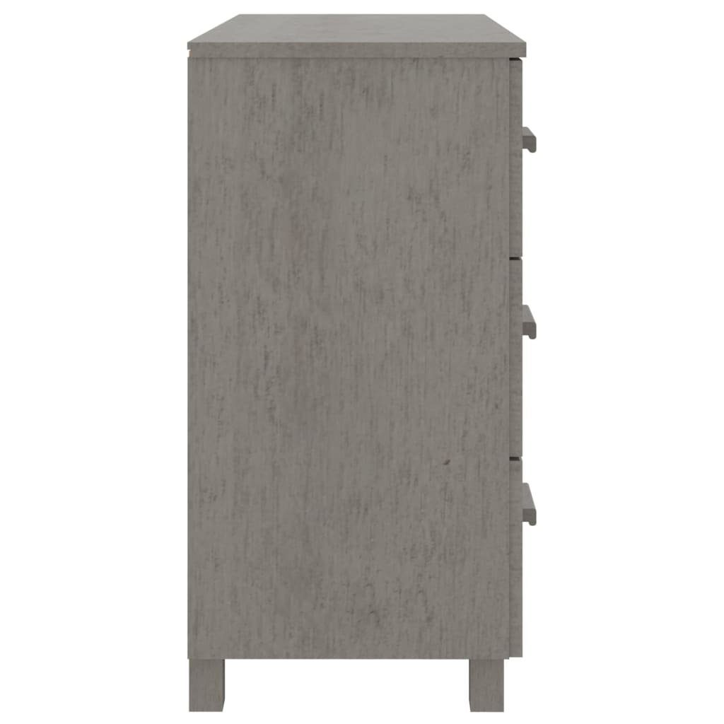 vidaXL Sideboard Sideboard HAMAR Hellgrau 90x40x80 cm Massivholz Kiefer (1 St)