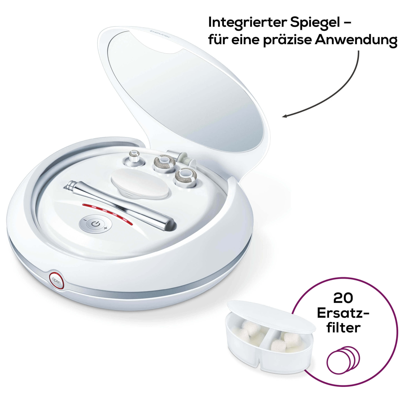 Beurer Mikrodermabrasion FC 100 Pureo Derma Peel-Mikrodermabrasion - Professionelles Peeling für zu Hause