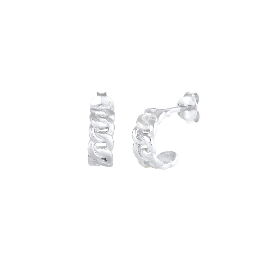 Elli Elli Boucles d'Oreilles Mini créole pour dames en 925/1000 argent massif Boucles d'oreilles