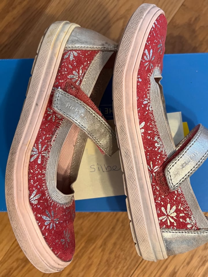 Richter Shoes Leder-Spangenballerinas in Pink günstig kaufen 32