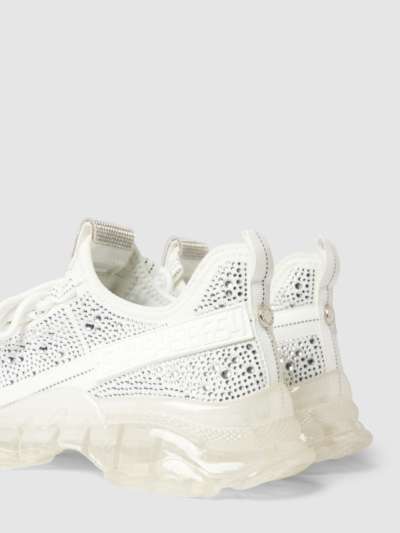 Sneaker mit Ziersteinbesatz Modell 'MAXIMA' in offwhite