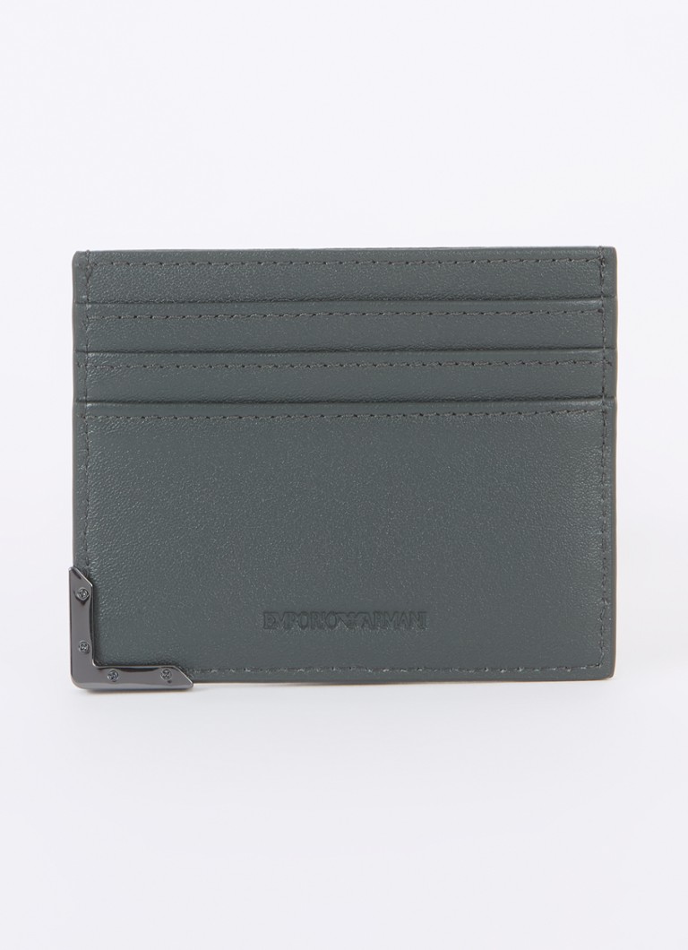 Portofel din piele cu imprimeu de carduri Emporio Armani Logo