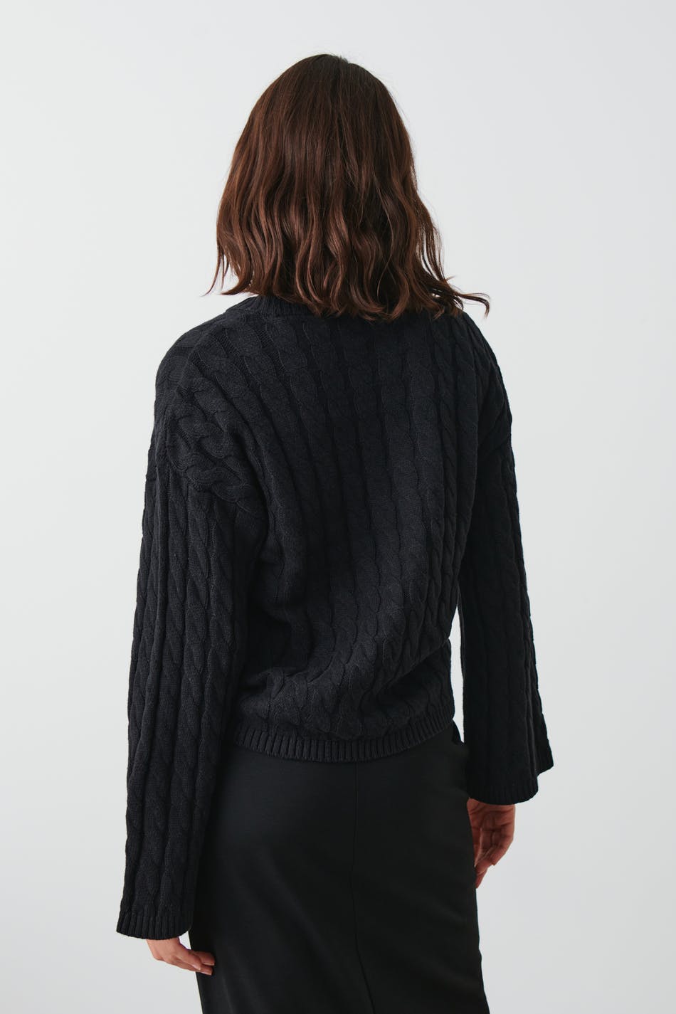 Knitted cable sweater