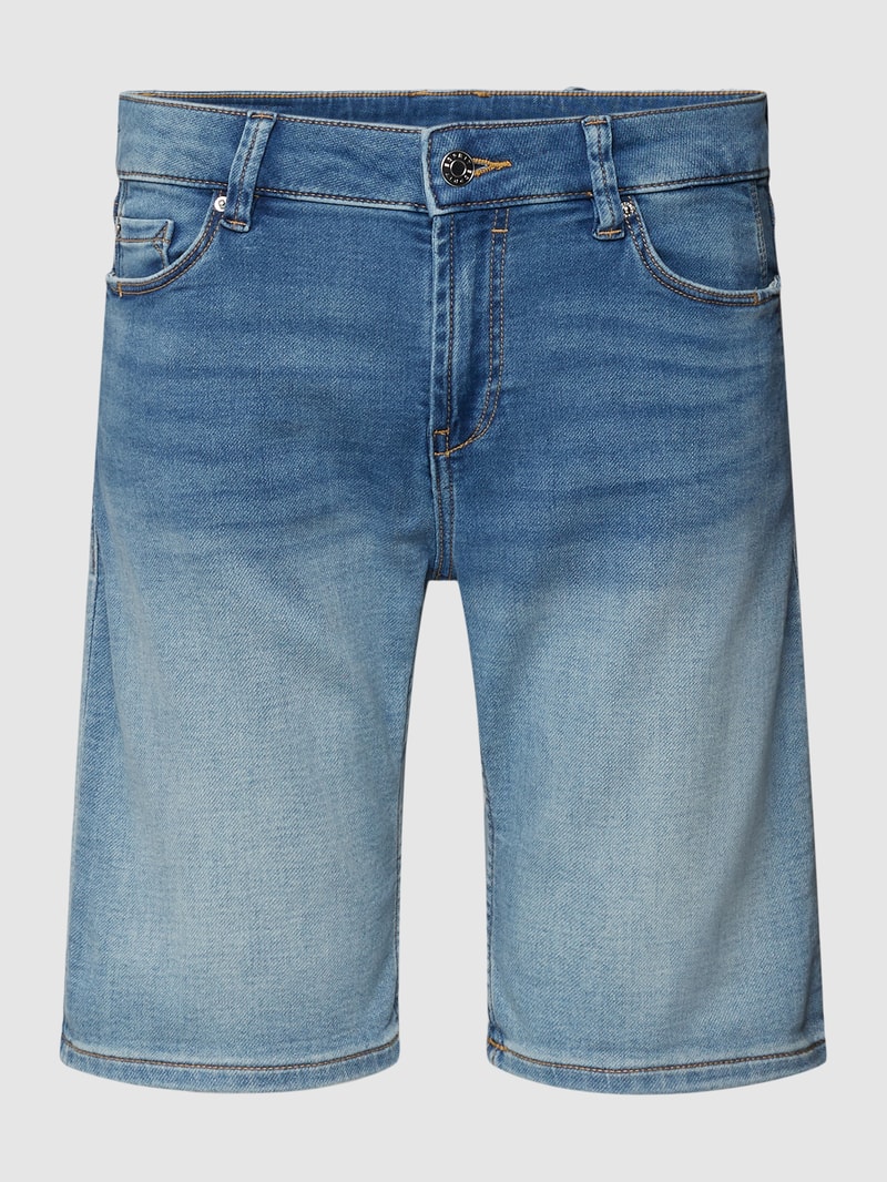 Jeansshorts mit Farbverlauf Modell 'Jogger' in blau