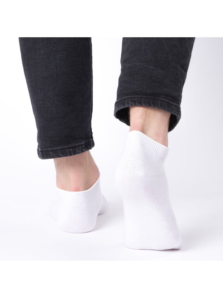 Occulto 10er Pack 100% Baumwolle Sneaker Socken Ingmar in Weiß günstig kaufen 43-46