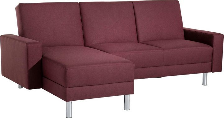 Max Winzer® Schlafsofa Just Fresh, mit Rückenverstellung, inklusive Stauraumhocker