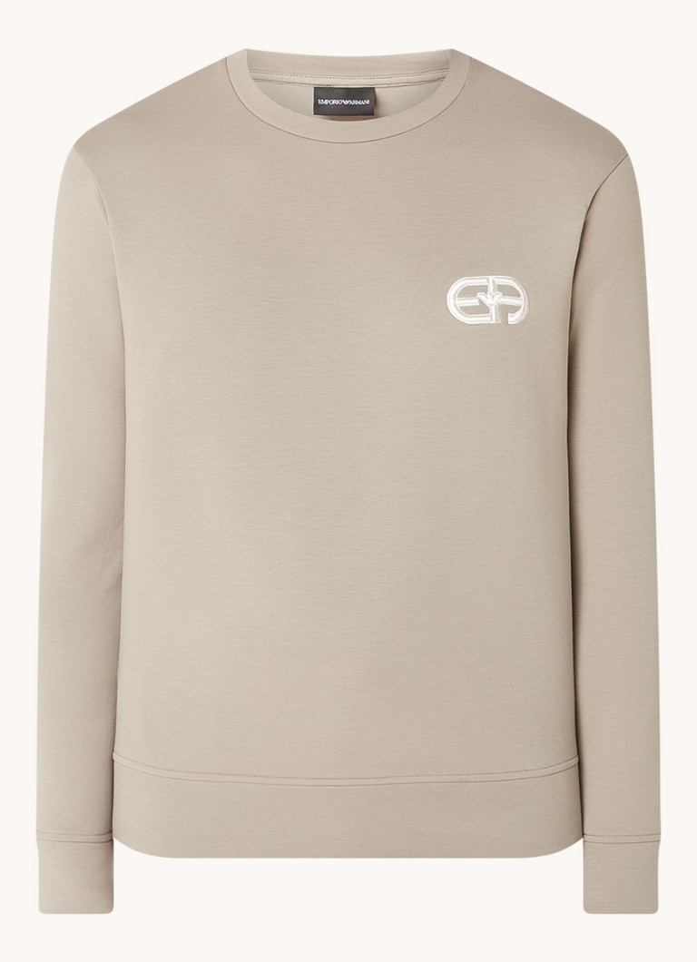 Pulover Emporio Armani cu logo brodat
