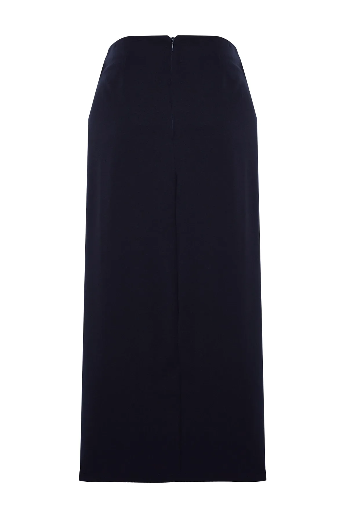 Trendyol Modest  Marineblauer gewebter Rock mit Gürteldetail TCTAW24EE00014