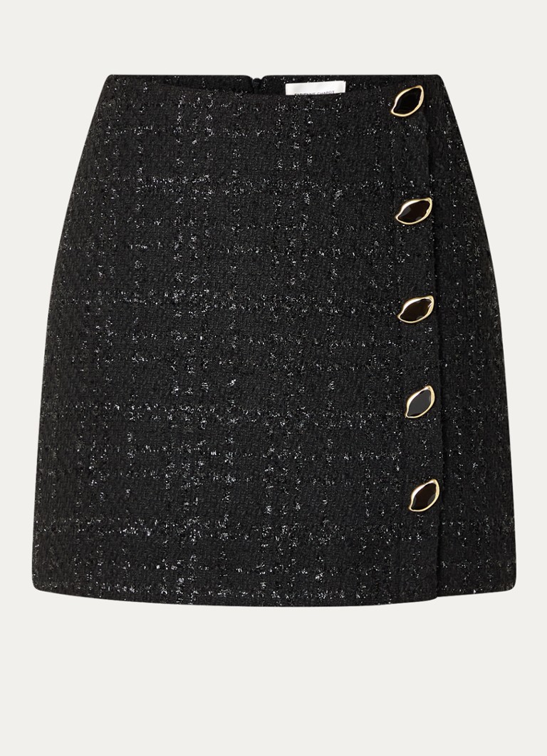 Pantaloni mini Dionne de Fabienne Chapot, din tweed și lurex.