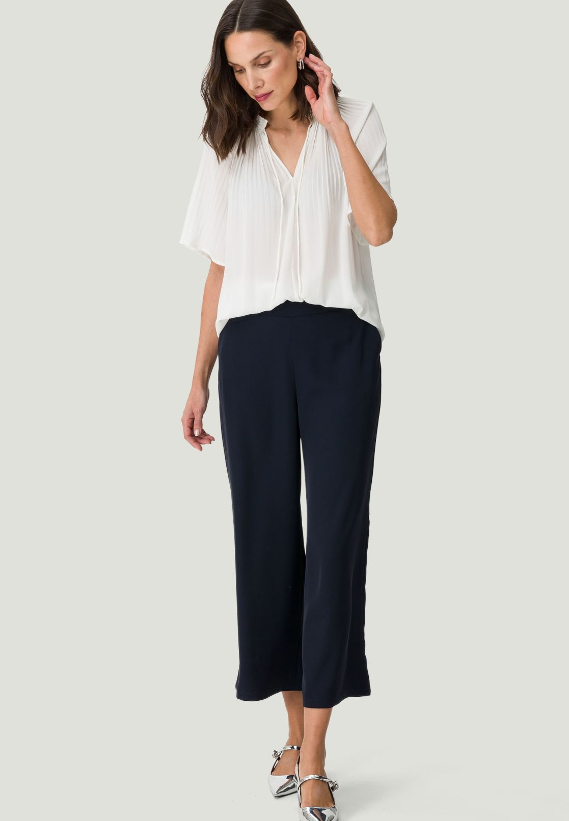 Bluse mit Falten